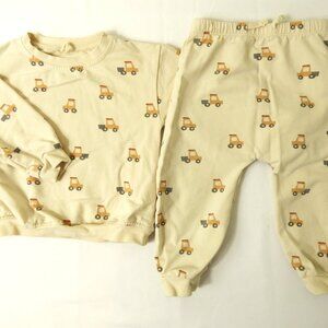 Quincy Mae Cream Truck Jogger Set, Size 18-24 Months